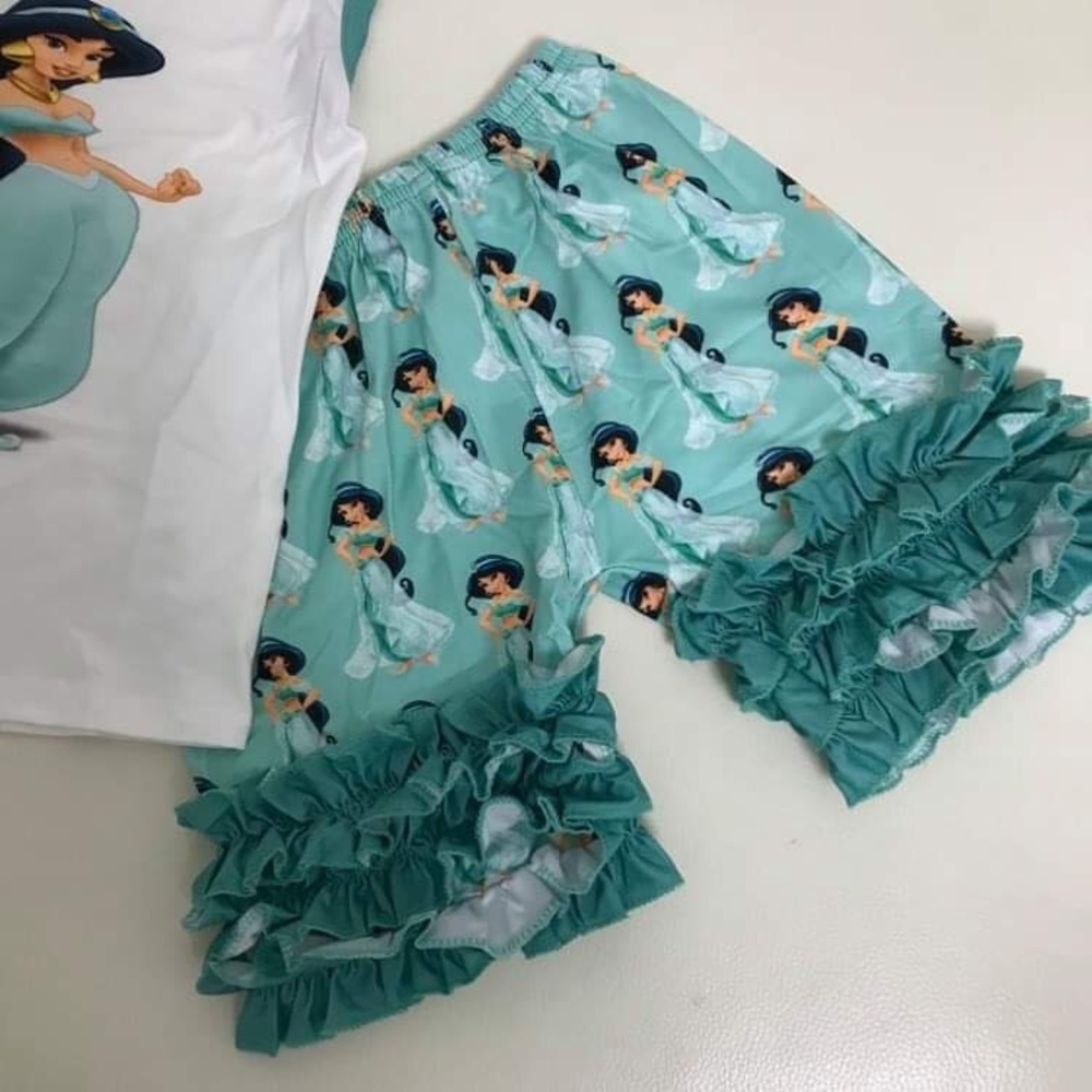 Jasmine cute sleeveless top ruffle shorts outfit - Picture 3 of 5